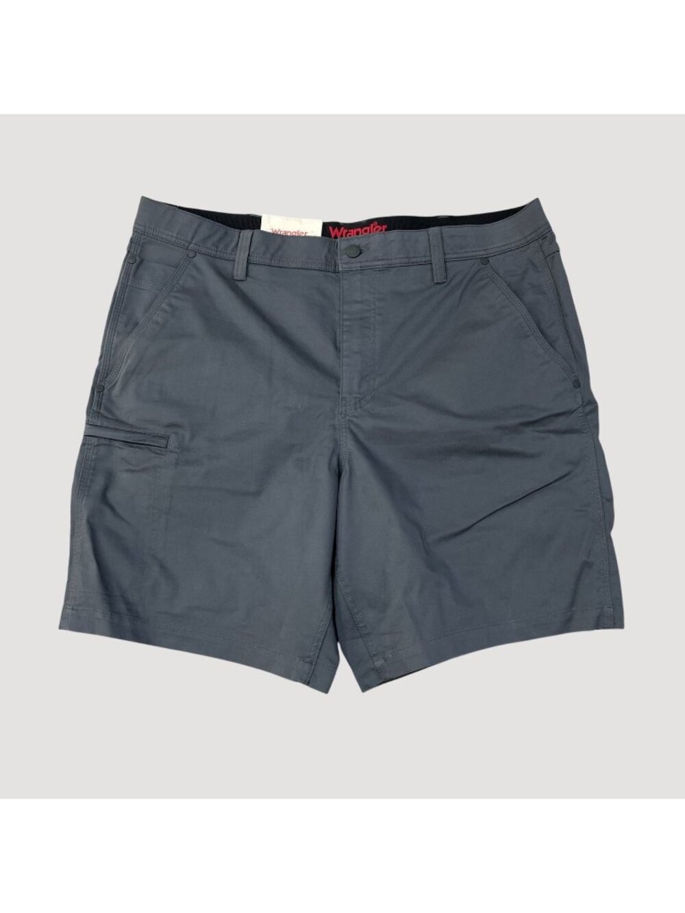 NWT Wrangler Utility Shorts Men's 38 Gray Performance Cargo Stretch Regular Fit